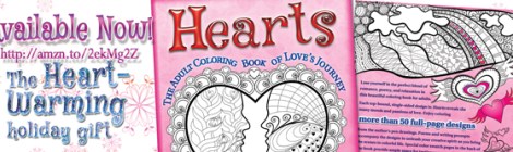 Hearts: The Adult Coloring Book of Love's Journey. More than 50 full-page designs. Visit http://amzn.to/2ekMg2Z. Share the love! #Hearts #ColoringBooks #holidaygift